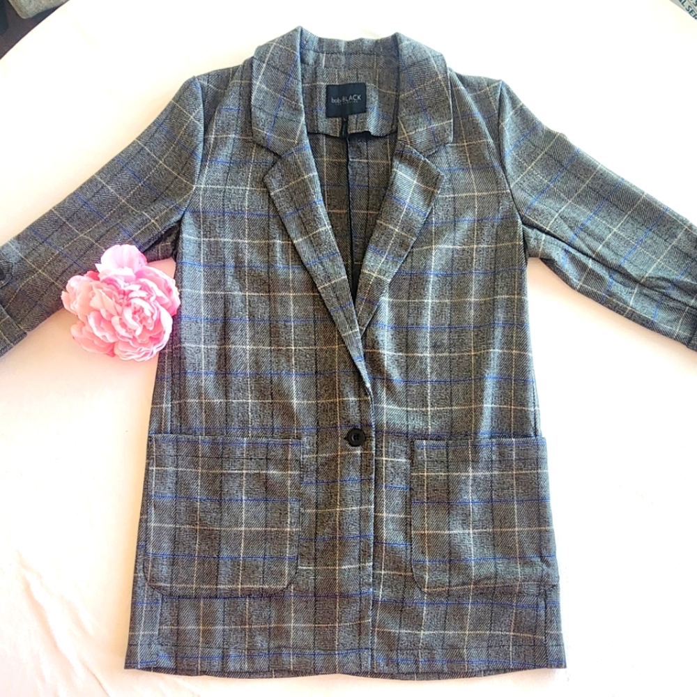 🏷️BobiBLACK Los Angeles Plaid Blazer Size SMALL REVOLVE